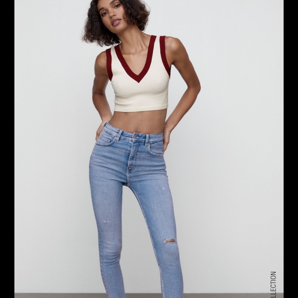 🌷NWT ZARA vintage ripped skinny jeans